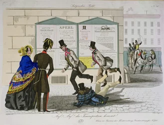 Come On! The Firemen are Coming!, engraved by Geiger, published in Vienna, c.1820